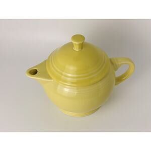 Vintage Discontinued Fiesta Homer Laughlin Yellow Teapot forChild’s Tea Set 2001
